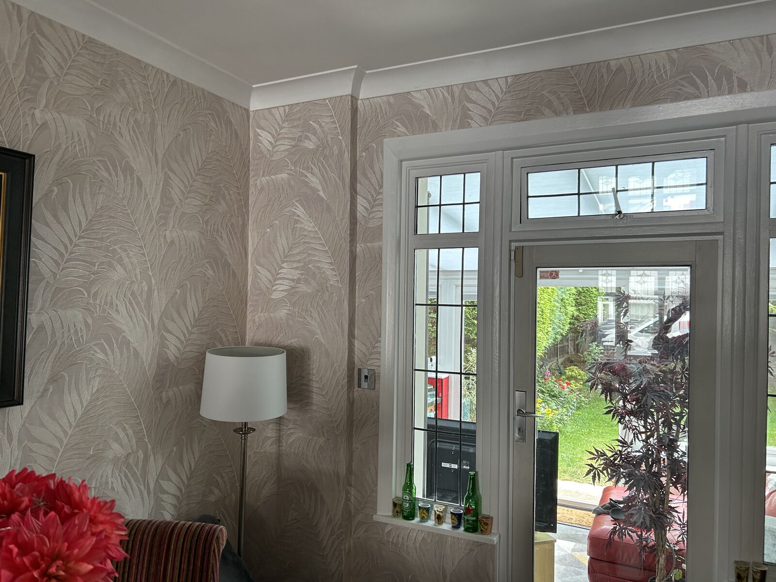 Wallpaper hanging project completed by A1 Decorating in London