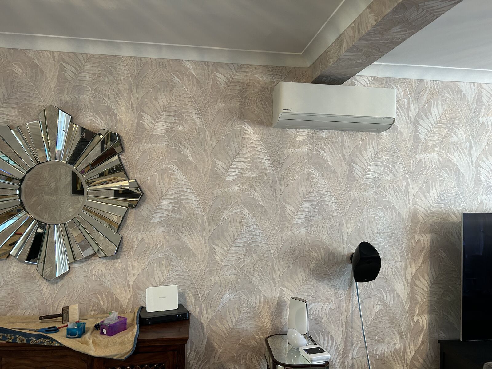Wallpaper hanging project completed by A1 Decorating in London