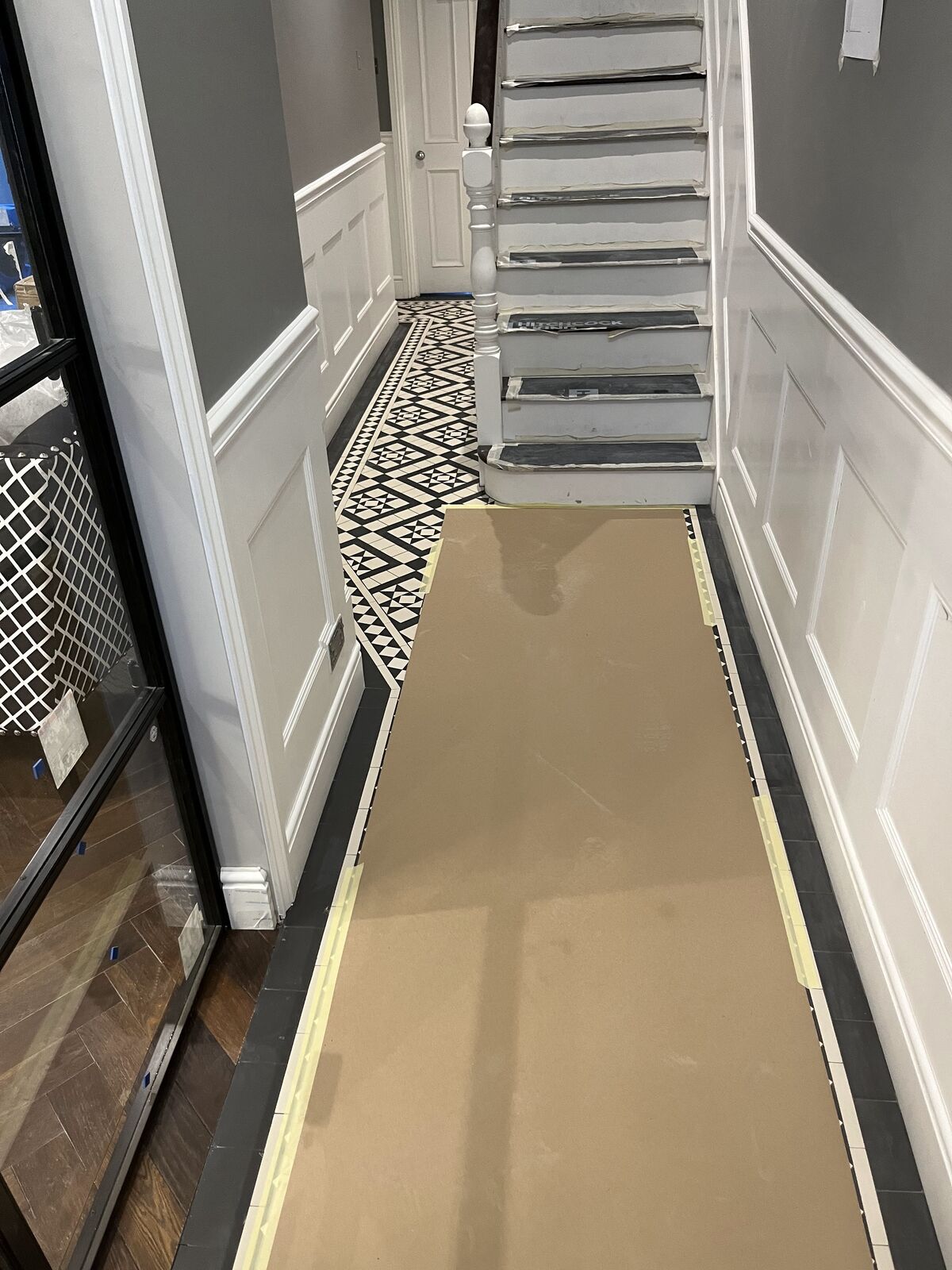 Hallway and staircase redecoration by A1 Decorating in London
