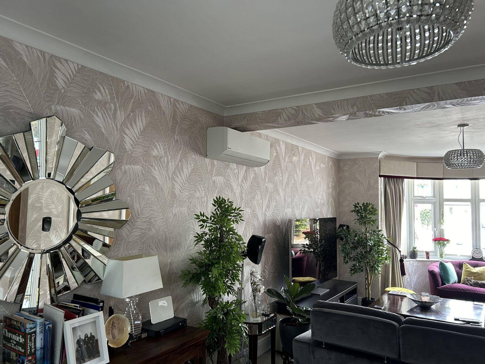 Wallpaper hanging project completed by A1 Decorating in London