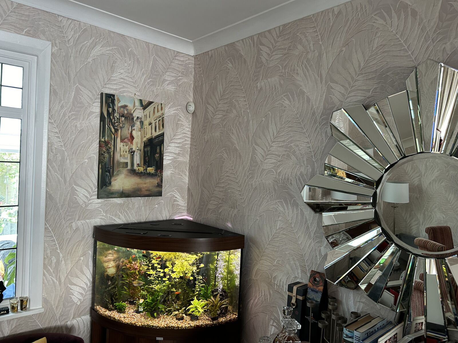 Wallpaper hanging project completed by A1 Decorating in London